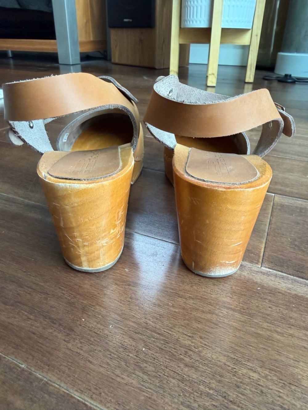 Women’s Swedish Wooden Clog Sandals size 10 - Picture 4 of 6